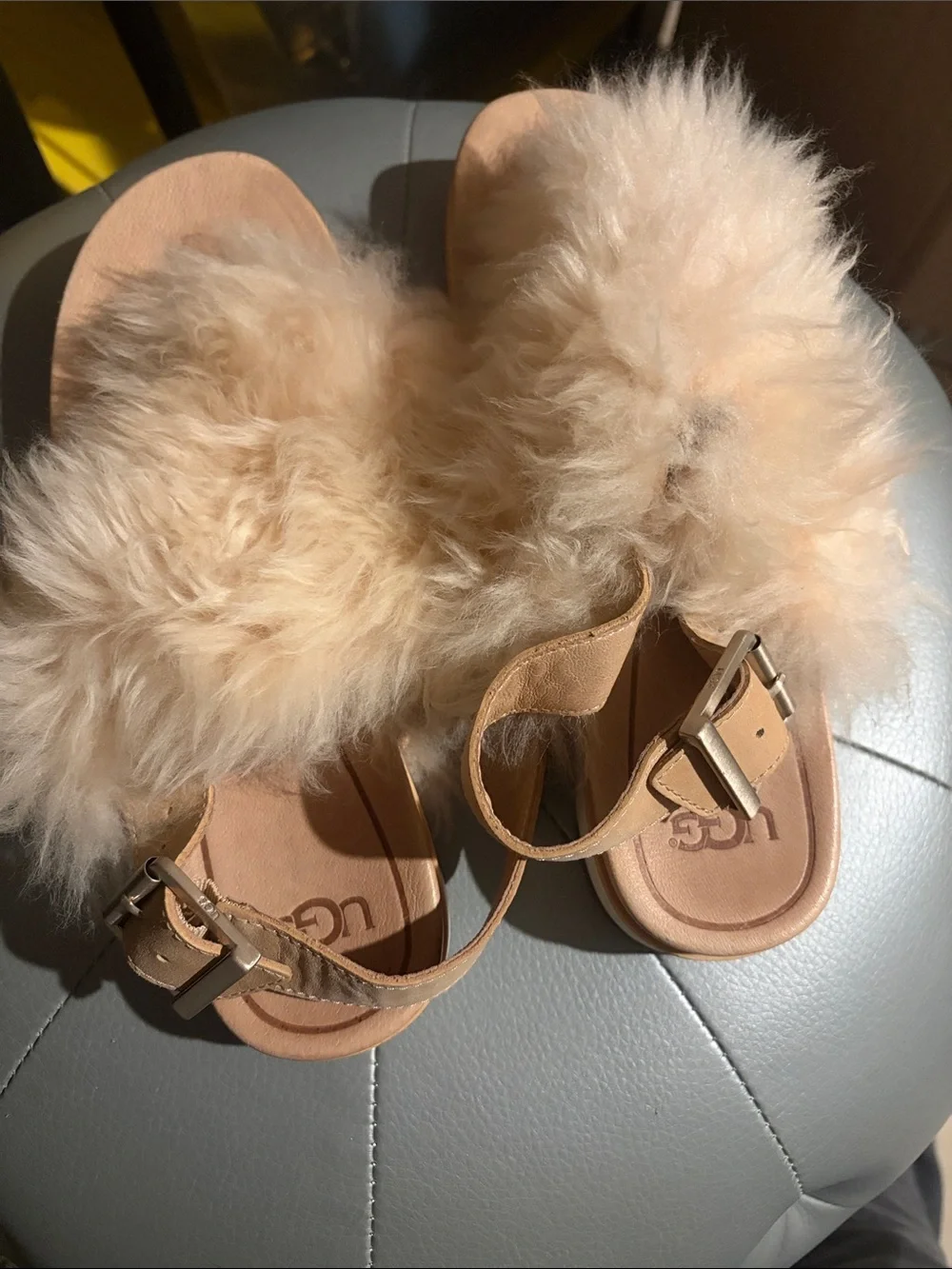 UGG Sheepskin Fur Slide Sandals